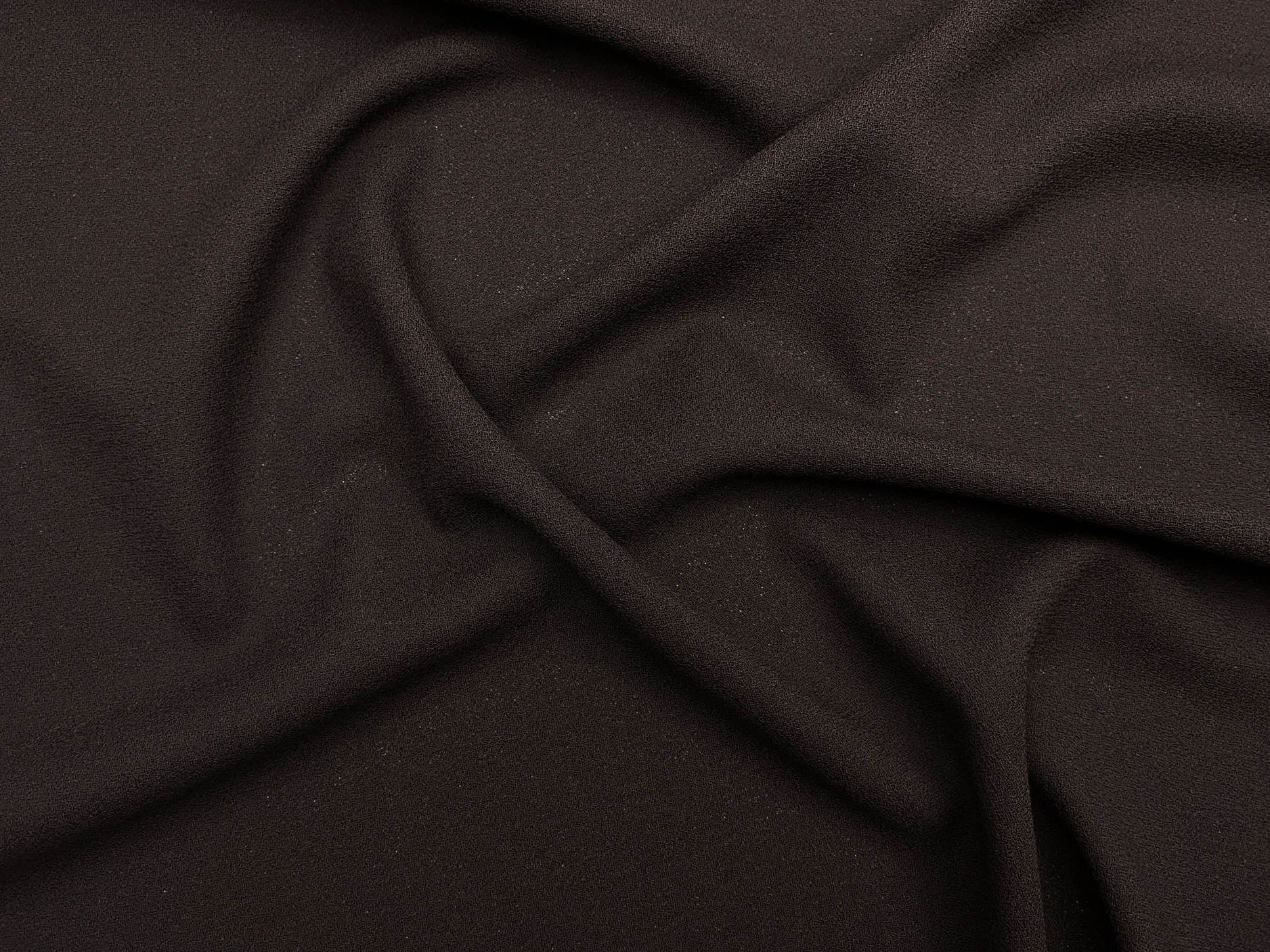 Ткань Креп  шоколадного цвета 49473 2